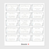 15 Naam van individuele weddenschappen Adres stick Sticker (Vel)