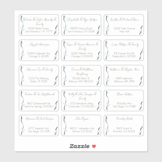 15 Naam van individuele weddenschappen Adres stick Sticker (Vel)
