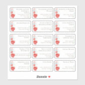 15 Naam van individuele weddenschappen Adres stick Sticker (Vel)