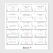 15 Naam van individuele weddenschappen Adres stick Sticker (Vel)