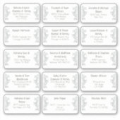 15 Naam van individuele weddenschappen Adres stick Sticker (Voorkant)