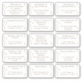 15 Naam van individuele weddenschappen Adres stick Sticker (Voorkant)