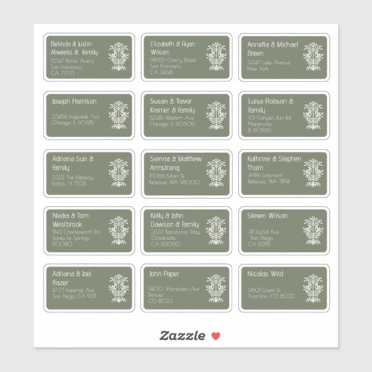 15 Naam van individuele weddenschappen Adres stick Sticker (Vel)