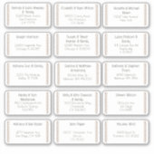 15 Naam van individuele weddenschappen Adres stick Sticker (Voorkant)