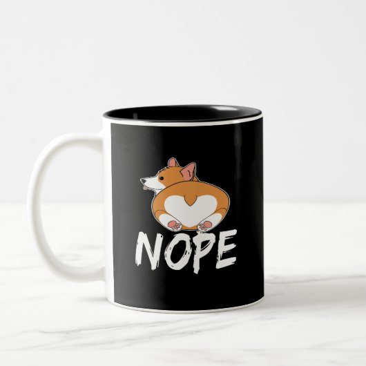 15 Nope Corgi Tweekleurige Koffiemok (Links)