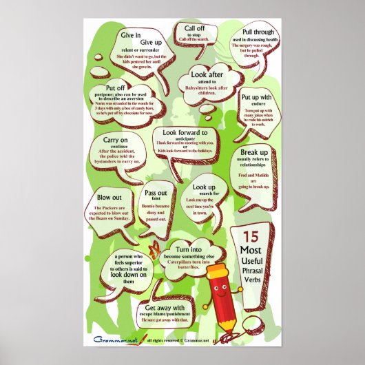 15 Nuttigste Phrasal Verbs Poster (Voorkant)