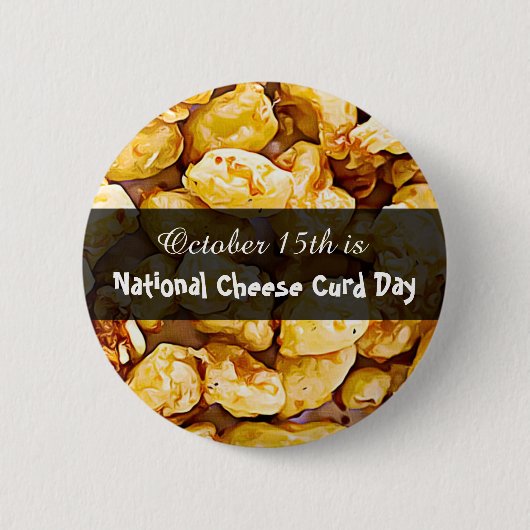 15 oktober is de nationale dag van de kaaswrongel ronde button 5,7 cm (Voorkant)