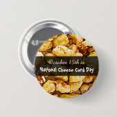 15 oktober is de nationale dag van de kaaswrongel ronde button 5,7 cm (Voorkant /achterkant)