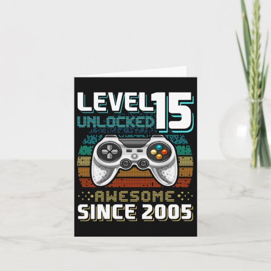 15 Ontgrendeld Geweldige 2005 Videospel 15e Verjaa Kaart (Voorkant)