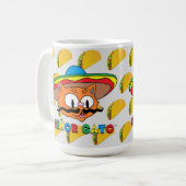15 Ounce Cartoon Senor Gato Taco Lovers Big Koffiemok (Voorkant links)