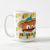 15 Ounce Cartoon Senor Gato Taco Lovers Big Koffiemok (Links)