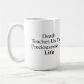 15 ounce Dood onderwijst ons Mok (Links)