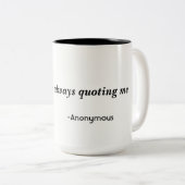 15 ounce mok met unieke prijsopgave. (Voorkant rechts)