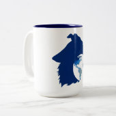 15 ounce two toned mug tweekleurige koffiemok (Voorkant links)