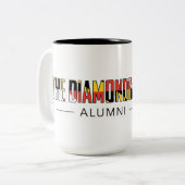 15 oz beker met DBK Alumni-Logo Tweekleurige Koffiemok (Voorkant links)