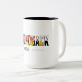 15 oz beker met DBK Alumni-Logo Tweekleurige Koffiemok (Voorkant rechts)