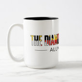 15 oz beker met DBK Alumni-Logo Tweekleurige Koffiemok (Links)