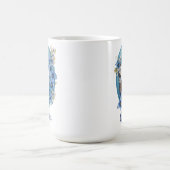 15 oz Bloemendekselblauwe Coffee Mug met Monogram Koffiemok (Center)
