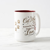 15 oz Cat Mom Two-Tone Mok - Schattigee poten & Lo (Voorkant rechts)