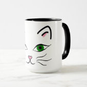 15 oz. Combo Mok - Kat gezicht (Voorkant rechts)