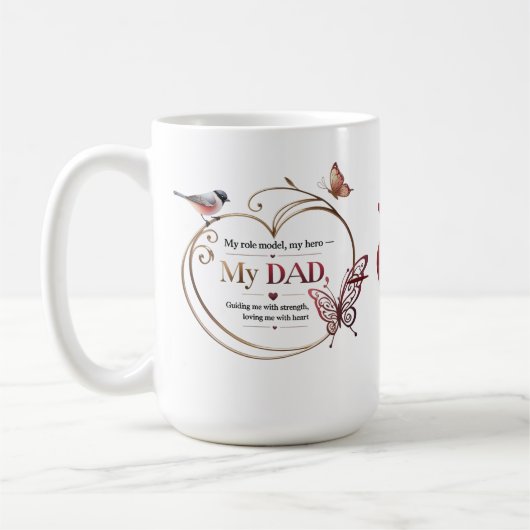 15 oz Gepersonaliseerde Mok met Inspirerend Quote (Links)