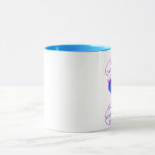 15 oz God Mok, blauwe sierstrip Mok (Midden)