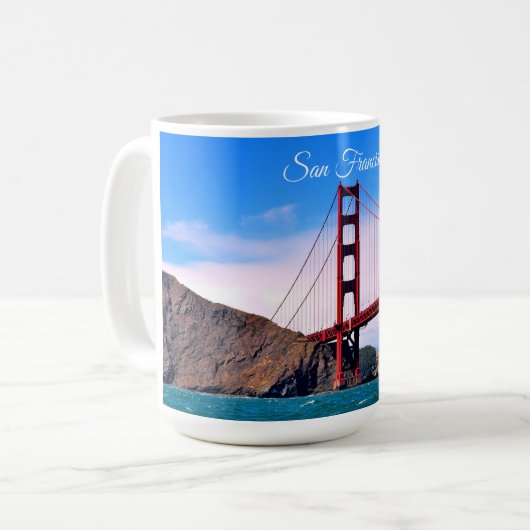 15 oz GOLDEN GATE BRIDGE SAN FRANCISCO COFFEE MOK (Voorkant links)