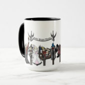 15 oz Gothic Puppet theater Coffee Mok (Voorkant links)