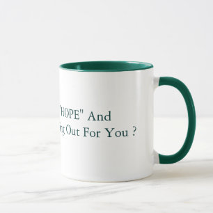 15 oz "HOPE" en "VERANDERING" groen. Mok