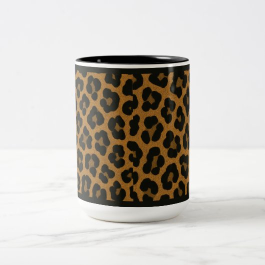 15 OZ. KOFFIE MOK - "LEOPARD PRINT" (Center)