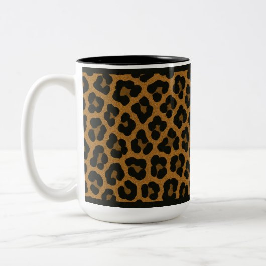 15 OZ. KOFFIE MOK - "LEOPARD PRINT" (Links)