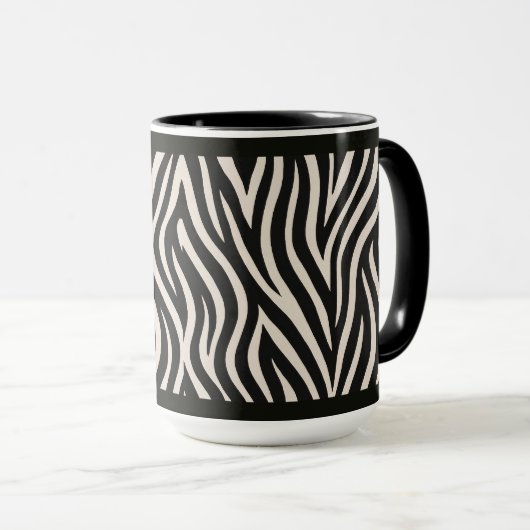 15 OZ. KOFFIE MOK - "ZEBRA PRINT" (Voorkant rechts)