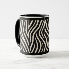 15 OZ. KOFFIE MOK - "ZEBRA PRINT"