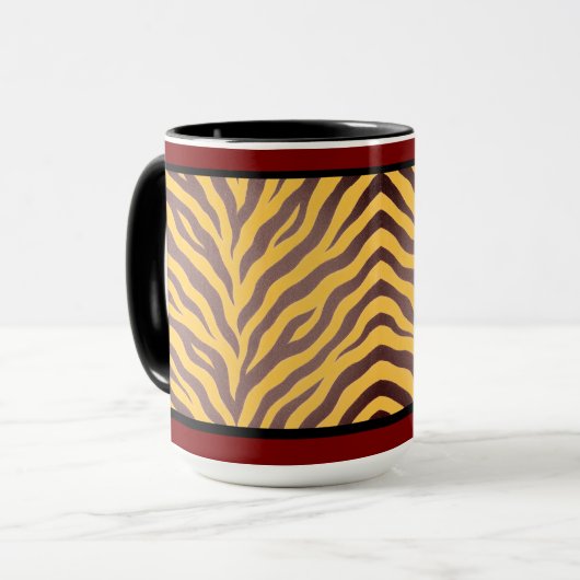 15 OZ. KOFFIE MOK - "ZULU PRINT" (Voorkant links)