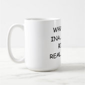 15 oz. KoffieMok met WAT NIET-BETROUWBAAR IS (Links)