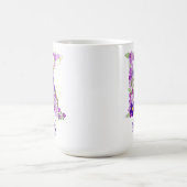 15 oz Lavendel Paarse Monogrammed Koffie Mok (Center)