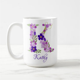 15 oz Lavendel Paarse Monogrammed Koffie Mok