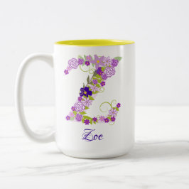 15 oz Lavendel Paarse Monogrammed Koffie Mok