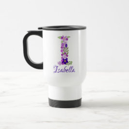 15 oz Lavendel Paarse Monogrammed Koffiereis Reisbeker