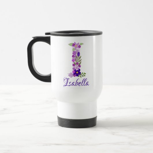 15 oz Lavendel Paarse Monogrammed Koffiereis Reisbeker (Links)