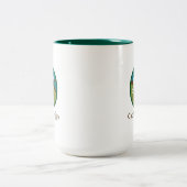 15 oz logo voor en achter tweekleurige koffiemok (Center)