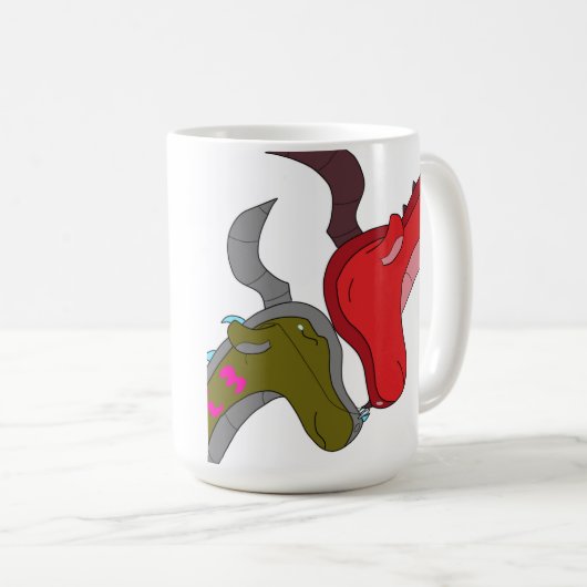 15 oz Mama en Baby Dragon Coffee Mok (Voorkant rechts)