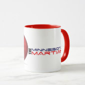 15 oz Minnesota Martian Mok, rood Mok (Voorkant rechts)