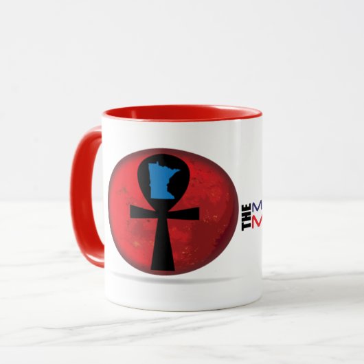 15 oz Minnesota Martian Mok, rood Mok (Voorkant links)