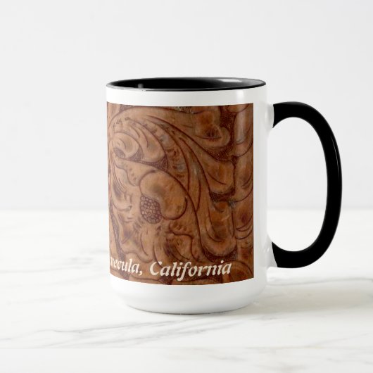 15 oz mok Rancho Del Vinedos Temecula CA leder (Rechts)