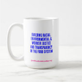 15 oz Mok: Respecteer onze arbeid Koffiemok (Links)