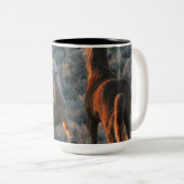 15 oz pure mosterang-energie in een Mok! Tweekleurige Koffiemok (Voorkant rechts)