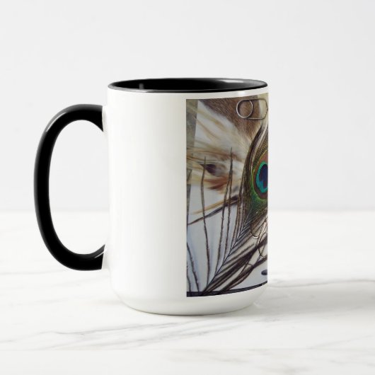 15 oz. ringer-mok met vluchtkoppelingsmaterialen. mok (Links)