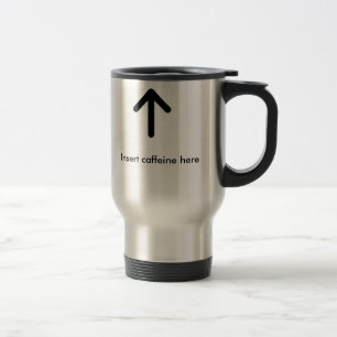 15 oz Roestvrij staal Plaats hier mok cafeïne