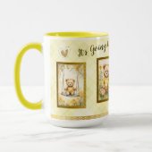 15 oz Schattigee teddybeer geel Grote Dag Fun Happ Mok (Links)